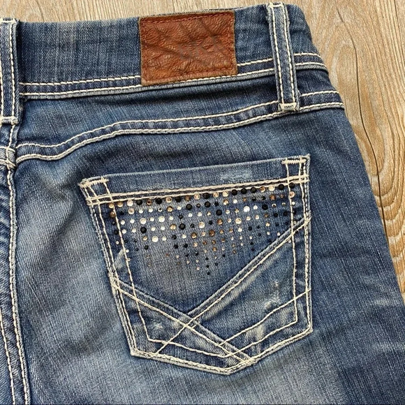 BKE Stella Skinny Distressed Straight Leg  Denim Jeans - Picture 11 of 12